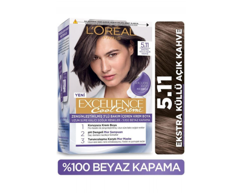 Loreal Excell Coll 5 11 Küllü Açık Kahve Saç Boyası