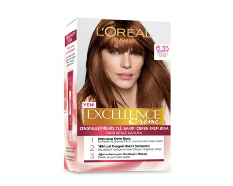Loreal Excell 6 35 Çikolata Kahve saç Boyası Loreal Excell 6 35 Çikolata Kahve saç Boyası