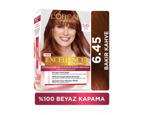 Loreal Excell 6 45 Light Auburn Bakır Kahve Saç Boyası Loreal Excell 6 45 Light Auburn Bakır Kahve Saç Boyası