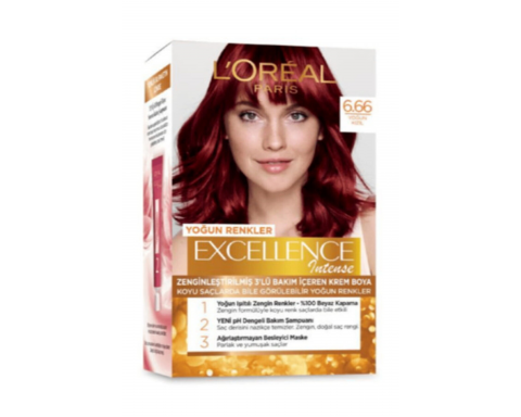 Loreal Excellence Intense Saç Boyası 6.66 Loreal Excellence Intense Saç Boyası 6.66