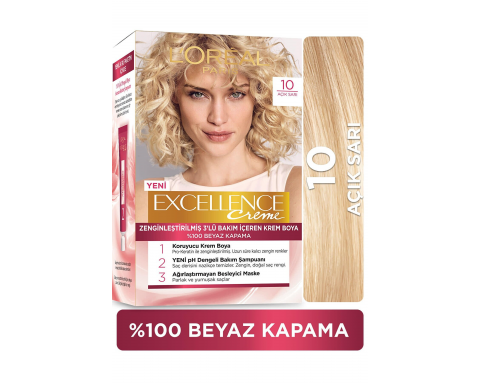 Loreal Excell 10 Açık sarı Saç Boyası Loreal Excell 10 Açık sarı Saç Boyası