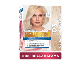 Loreal Excell 03 Ultra Açık Küllü Sarı Saç Boyası Loreal Excell 03 Ultra Açık Küllü Sarı Saç Boyası
