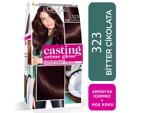 Loreal Casting Creme Gloss TR 323 Chocolat Noir Bitter Çikolata Saç Boyası