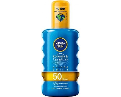 Nivea Koruma Ve Ferahlık Sprey Spf 50 200 Ml Nivea Koruma Ve Ferahlık Sprey Spf 50 200 Ml