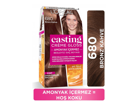 Loreal Casting Creme Gloss TR 680 Choco Mocaccino Bronz Kahve Saç Boyası