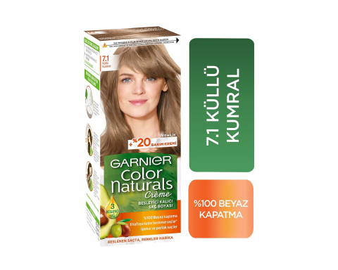 Garnier Color Naturals Saç Boyası 7.1 Küllü Kumral Garnier Color Naturals Saç Boyası 7.1 Küllü Kumral