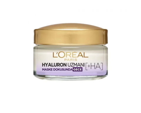 Loreal Paris Nemlendirici Gece Kremi Hyaluron Uzmanı Cilt Dolgunlaştıran 50 ml