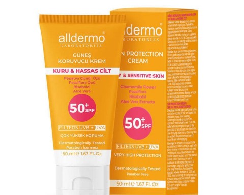 Alldermo Kuru ve Hassas Cilt Bakım Kremi Spf 50 50 Ml Alldermo Kuru ve Hassas Cilt Bakım Kremi Spf 50 50 Ml