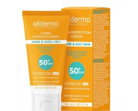 Alldermo Akneli Ciltler İçin Güneş Kremi Spf 50 50 Ml