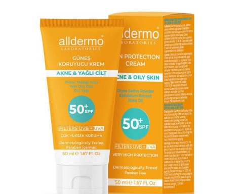 Alldermo Akneli Ciltler İçin Güneş Kremi Spf 50 50 Ml