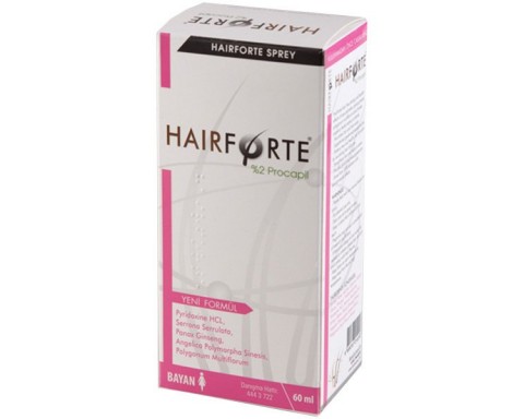 Hair Forte Bayan Sprey 60 ML Saç Dökülmesine Karşı Sprey Hair Forte Bayan Sprey 60 ML Saç Dökülmesine Karşı Sprey