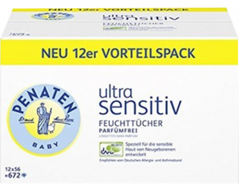 Penaten Yenidoğan Ultra Hassas Islak Havlu Parfümsüz 12 56 LI
