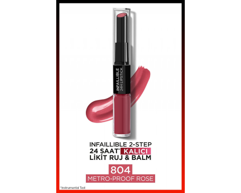 Loreal Infaillable Lipstick 2 Steps 804 Metro Proo Loreal Infaillable Lipstick 2 Steps 804 Metro Proo