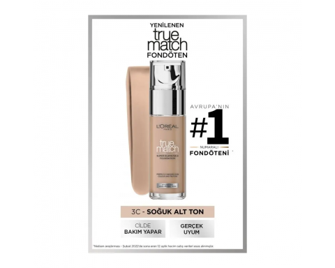 L'Oréal Paris True Match Foundation 3R3C3K Beige Rose
