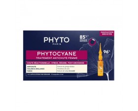 Phyto Phytocyane Kadınlar İçin Dönemsel Saç Dökülmesi Karşıtı Bakım 12 Ampul x 5 ml